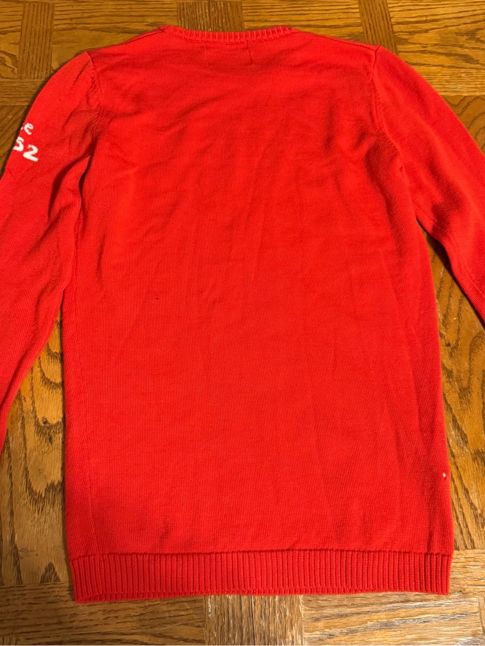 Bella Freud x Fred Perry “English Boy” Wool Sweater in Red Sz 4 *FLAWED* - Picture 9 of 15